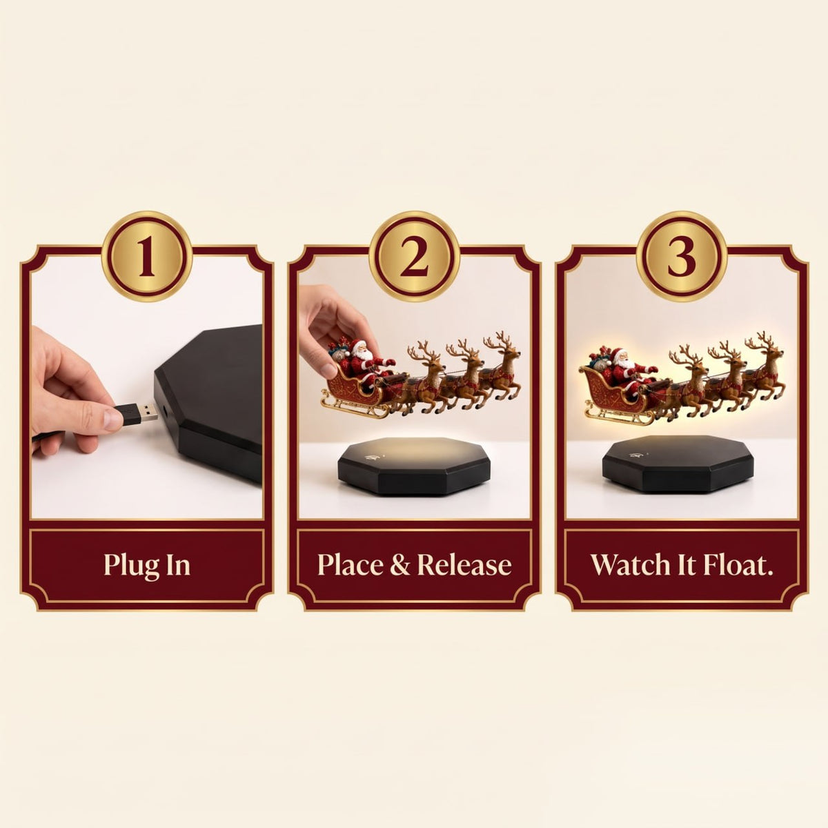 Levitation Floating Santa Sleigh