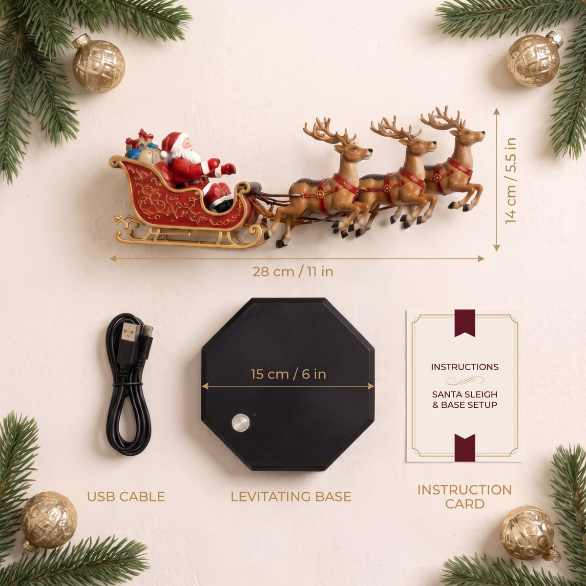 Levitation Floating Santa Sleigh