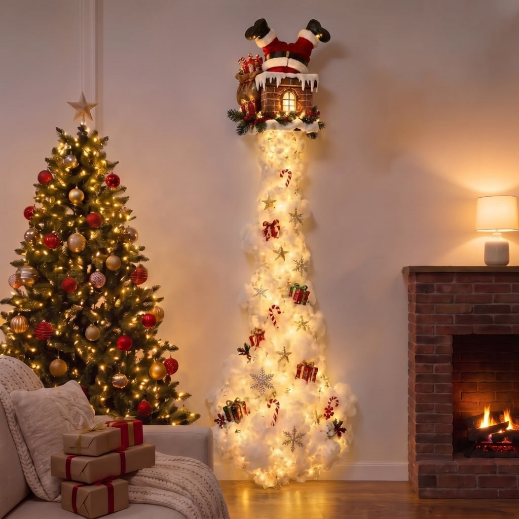 GlowTrail™ — Weihnachtsmannschlitten-Wandleuchte