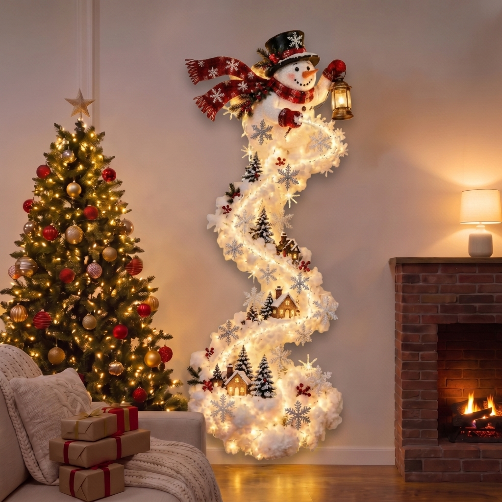 GlowTrail™ — Weihnachtsmannschlitten-Wandleuchte